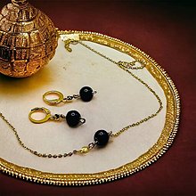 Sady šperkov - set čierny Achát S130 - 15883872_