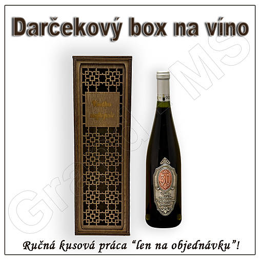 Dekorácie - Darčekový box na fľašu - vzor C - 15885091_