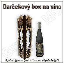 Dekorácie - Darčekový box na fľašu - vzor M - 15885064_