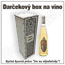 Dekorácie - Darčekový box na fľašu - vzor A - veľký - 15885081_
