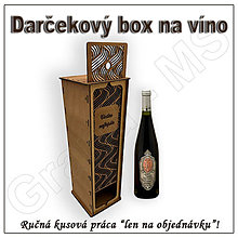 Dekorácie - Darčekový box na fľašu - vzor D - 15885092_