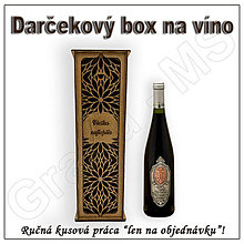 Dekorácie - Darčekový box na fľašu - vzor E - 15885093_