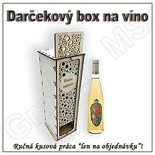 Dekorácie - Darčekový box na fľašu - vzor F - 15885094_