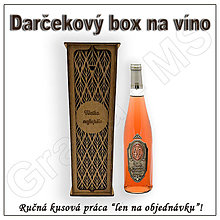 Dekorácie - Darčekový box na fľašu - vzor G - 15885097_