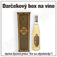 Dekorácie - Darčekový box na fľašu - vzor K - 15885098_