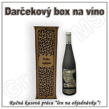 Dekorácie - Darčekový box na fľašu - vzor J - 15885107_