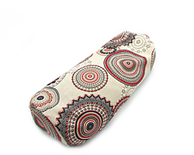 Úžitkový textil - Vankúš - šulec s pohánkovými šupkami Červená mandala - 15885196_