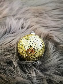 Dekorácie - Vianočné gule (Zlatá) - 15884373_