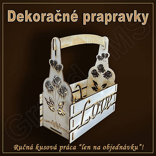 Dekorácie - Dekoračná prepravka LOVE - 15887346_