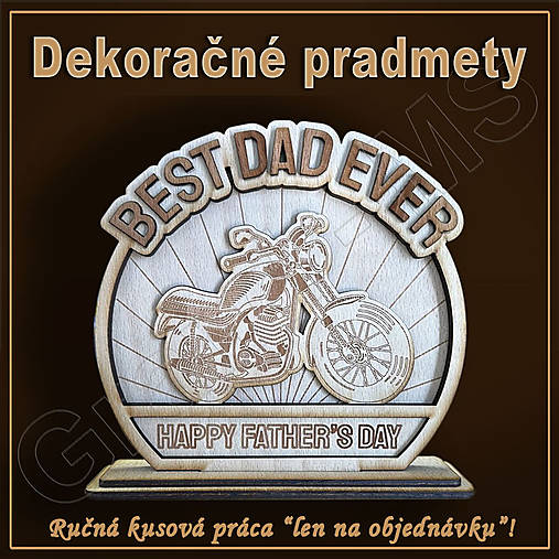 Dekorácie - Dekorácia - BEST DAD EVER - 15887391_