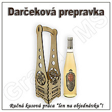 Dekorácie - Darčeková prepravka na víno - vzor A - 15887352_
