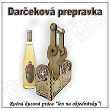Dekorácie - Darčeková prepravka na víno - vzor B - 15887379_