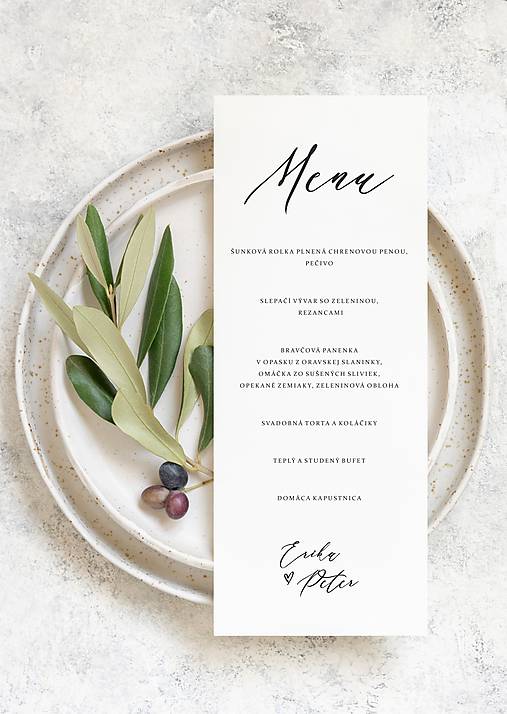 Papiernictvo - Svadobné menu DL - 15888553_