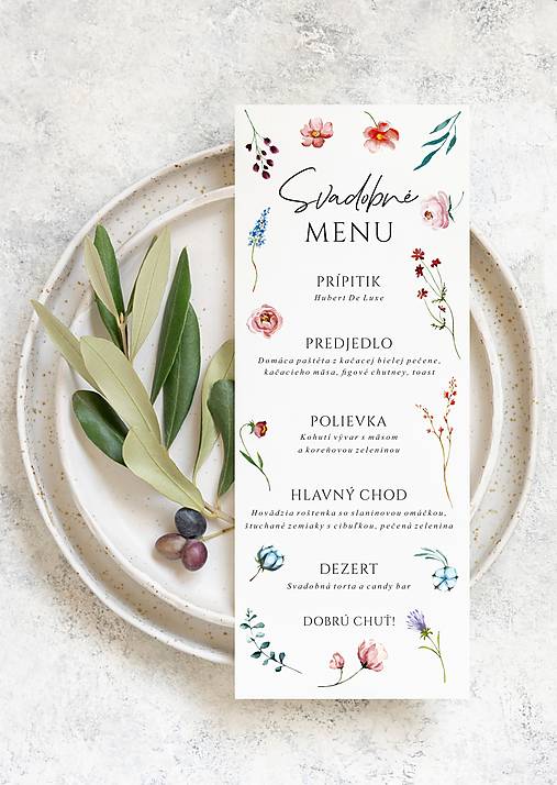 Papiernictvo - Svadobné menu DL lúka - 15888558_