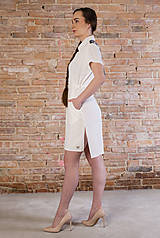 Šaty - Biele košeľové Mini šaty - 15888726_