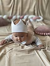 Detské čiapky - Rebrovaná úpletová korunka - 15890106_