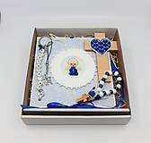Dekorácie - Nežný darčekový set k 1. sv. prijímaniu/birmovke I- modrý odtieň - 15889990_