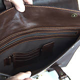 Pánske tašky - Kožená aktovka vo Vintage štýle, hnedá farba - 15891660_
