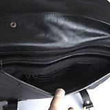 Pánske tašky - Kožená aktovka vo Vintage štýle, čierna farba - 15891698_