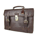 Pánske tašky - Kožená aktovka vo Vintage štýle, hnedá farba - 15891732_