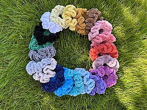 Náramky - Háčkovaná gumička / Crochet scrunchie - 15891451_