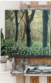 Obrazy - Kvietky v lese - 15891617_