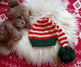 Detské čiapky - Elfská čiapka na vianočné fotenie - 15891739_