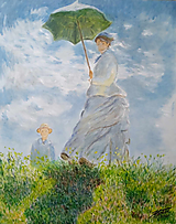 Obrazy - Žena so slnečníkom podľa Moneta - 15891682_