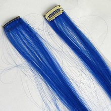 Komponenty - Prameň umelých vlasov-modrá - materiál - 15893247_