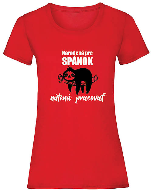Topy, tričká, tielka - Narodená pre spánok dámske (XS - Červená) - 15894225_