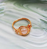 Prstene - Prsteň okrúhly ruženín - 15893362_