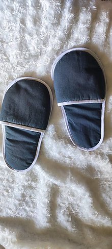 Ponožky, pančuchy, obuv - Sivé papuče - 15895389_