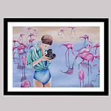 Grafika - Flamingos - grafika - 15896001_