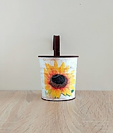 Nádoby - plechový závesný kvetináč slnečnica - 15894627_