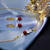 Sady šperkov - set červený Jaspis S137 - 15895829_