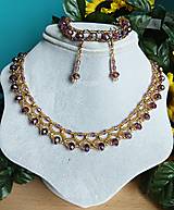 Sady šperkov - Set – náhrdelník, náramok a náušnice - 15895852_