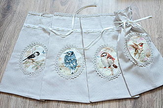 Úžitkový textil - Vrecúško s vtáčikom - 15898273_