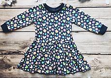 Detské oblečenie - Točivé šaty - srdiečka v modrom - 15896542_