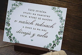 Papiernictvo - Informačná kartička " Venček eukalyptus" - Sviečka - 15897109_