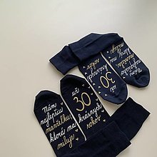 Ponožky, pančuchy, obuv - Maľované ponožky k xy. výročiu svadby (tmavomodré) - 15896799_