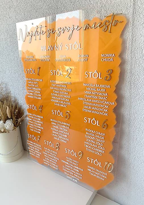 Zasadací poriadok - Orange