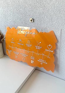 Tabuľky - Program - personalizovaná tabuľa Orange - 15898178_