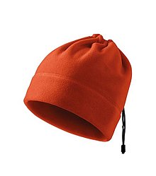 Polotovary - Fleecová čiapka/nákrčník (oranžová 11) - 15896790_