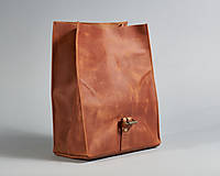 Iné tašky - Ryšavý kožený lunchbag. - 15900631_