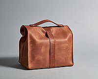 Iné tašky - Ryšavý kožený lunchbag. - 15900632_