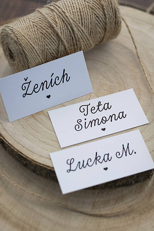 Úložné priestory & Organizácia - Jednoduchá menovka "kartička" - č.8 - 15899779_