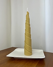 Sviečky - Točená sviečka z včelieho vosku (Žltá) - 15898763_