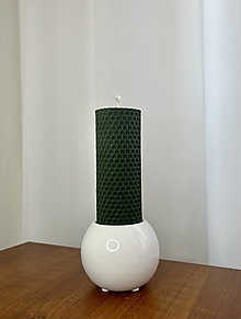 Sviečky - Sviečka z včelieho vosku - 12x4,5cm (Zelená) - 15898775_