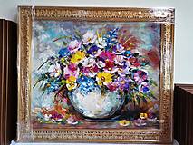 Obrazy - Luxusná fialová kytica - 15899072_