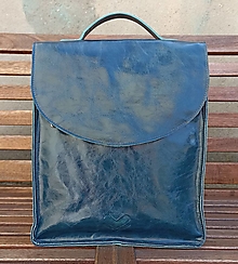 Batohy - Kožený batoh MZ - mořský modrý - 15900008_